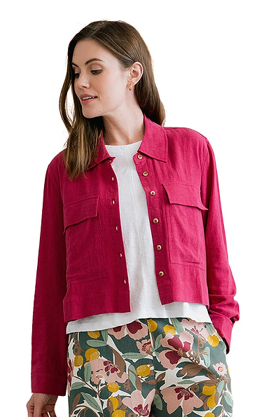 Ladies Lily & Me Grassland Linen Rich Jacket