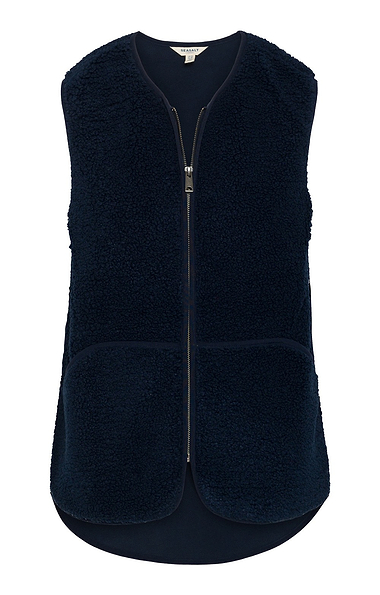 Ladies Seasalt Sea Buckthorne Borg Fleece Gilet