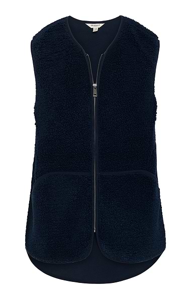 Ladies Seasalt Sea Buckthorne Borg Fleece Gilet