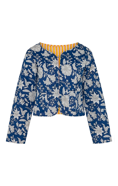 Ladies Cotton Reversible Print Quilted Jacket