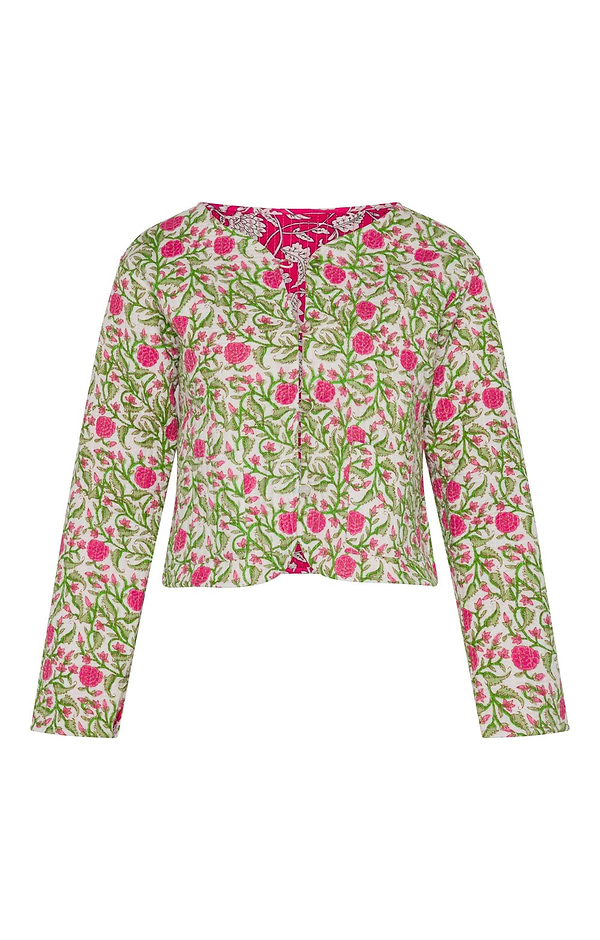 Ladies Cotton Reversible Print Quilted Jacket