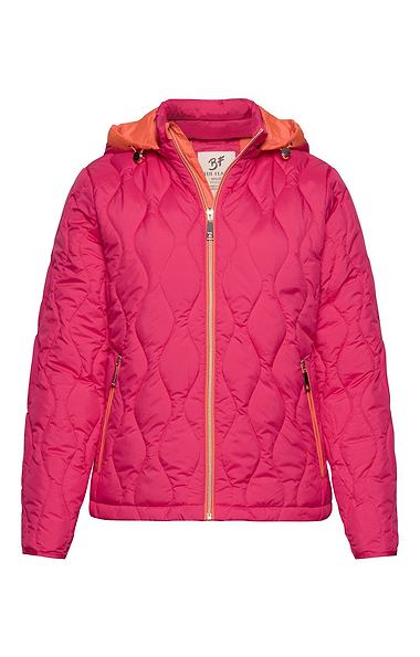 Ladies Wave Quilt Hooded Insulated Jacket