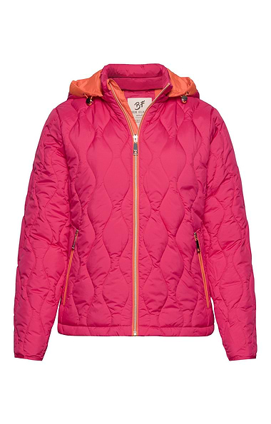 Ladies Wave Quilt Hooded Insulated Jacket