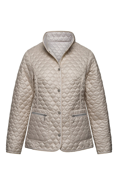 Ladies Stand Collar Diamond Quilt Jacket