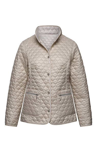 Ladies Stand Collar Diamond Quilt Jacket
