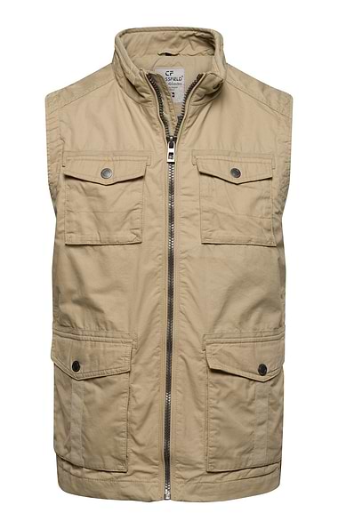 Men's Cotton Utility Pocket Detail Gilet