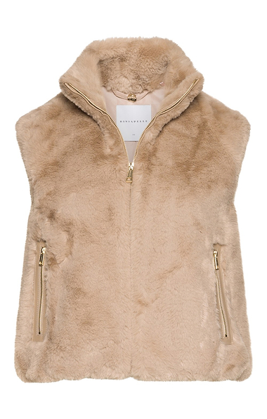 Ladies Rino & Pelle Faux Fur Zip-up Gilet