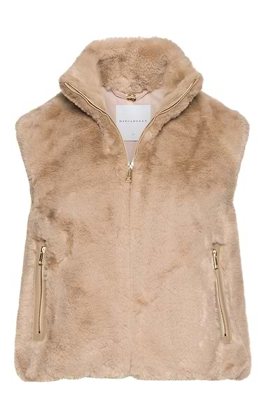 Ladies Rino & Pelle Faux Fur Zip-up Gilet