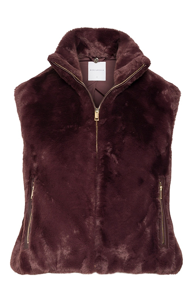 Ladies Rino & Pelle Faux Fur Zip-up Gilet