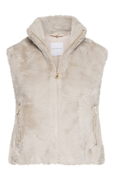 Ladies Rino & Pelle Faux Fur Zip-up Gilet