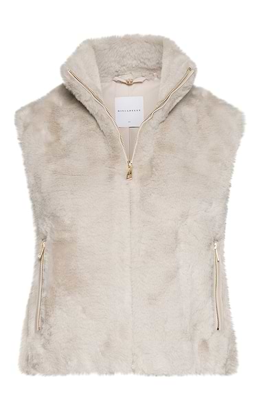 Ladies Rino & Pelle Faux Fur Zip-up Gilet