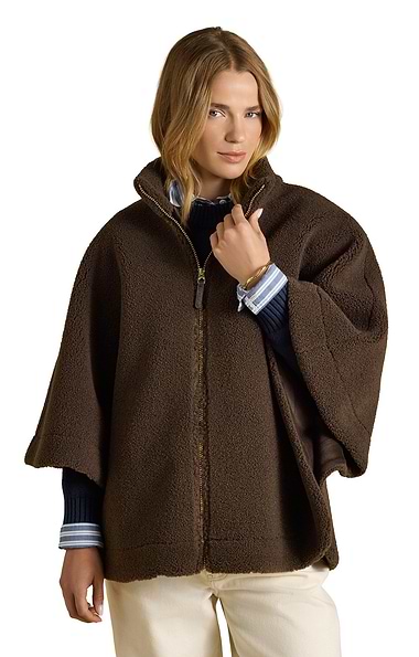 Ladies Joules Chunky Fleece Cape