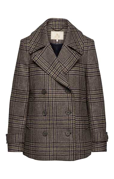 Ladies British Tweed Double-Breasted Coat