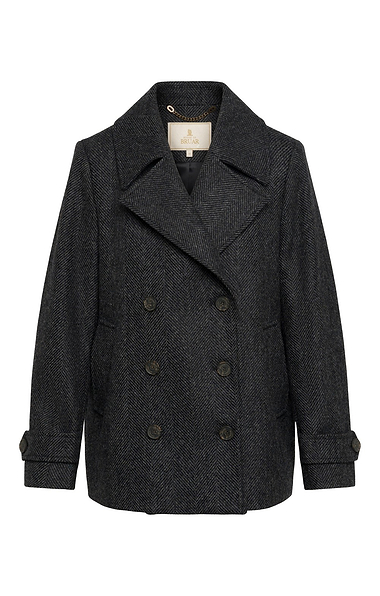 Ladies British Tweed Double-Breasted Coat