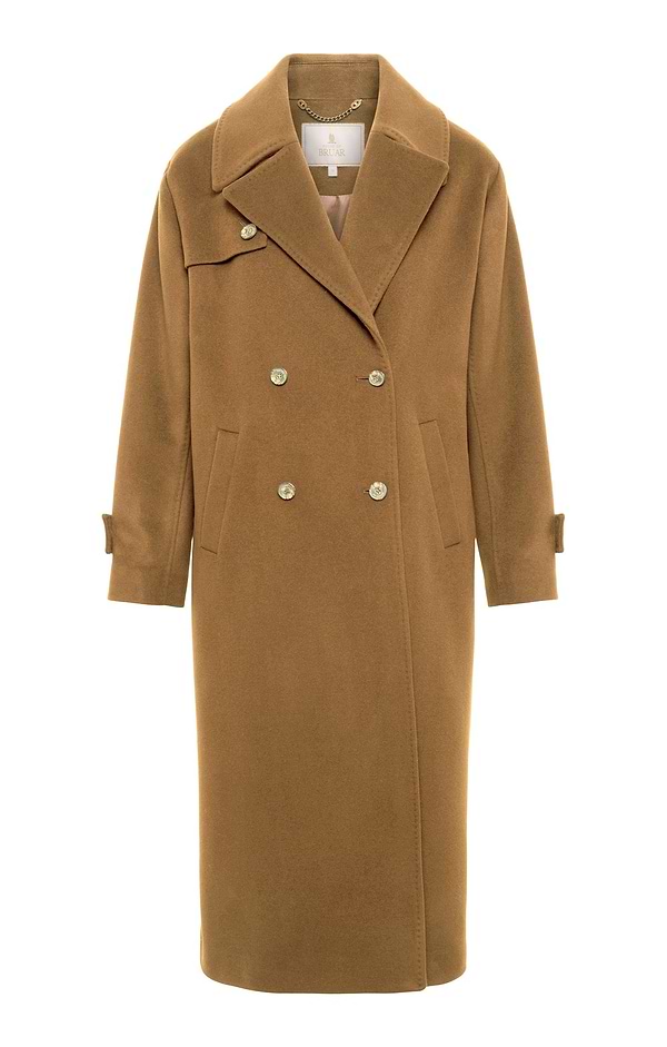 Ladies Wool Cashmere Double Breasted Trench Coat