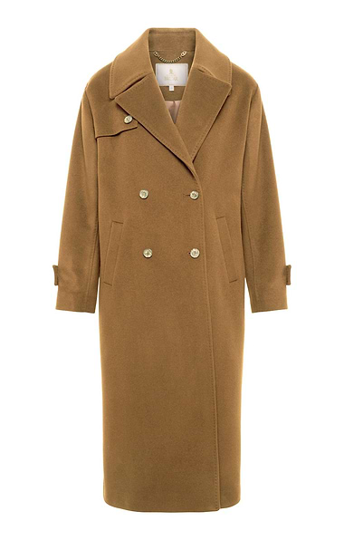 Ladies Wool Cashmere Double Breasted Trench Coat
