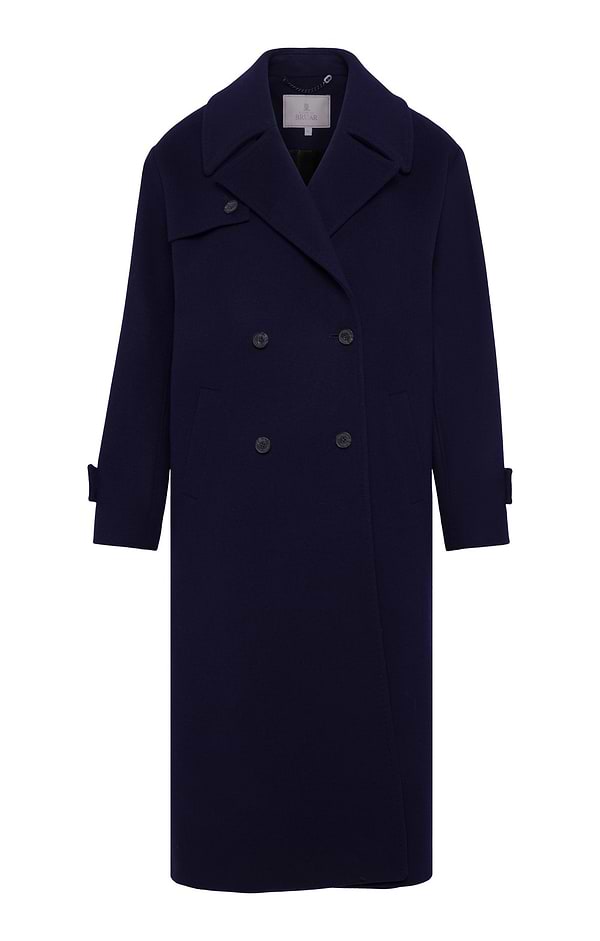 Ladies Wool Cashmere Double Breasted Trench Coat