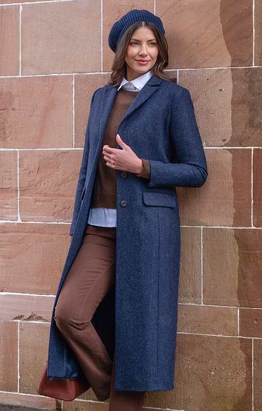 Ladies Single Breasted Full Length Coat