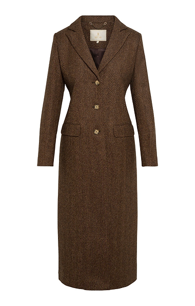Ladies Single Breasted Full Length Coat