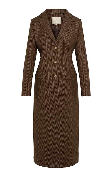 Ladies Single Breasted Full Length Coat