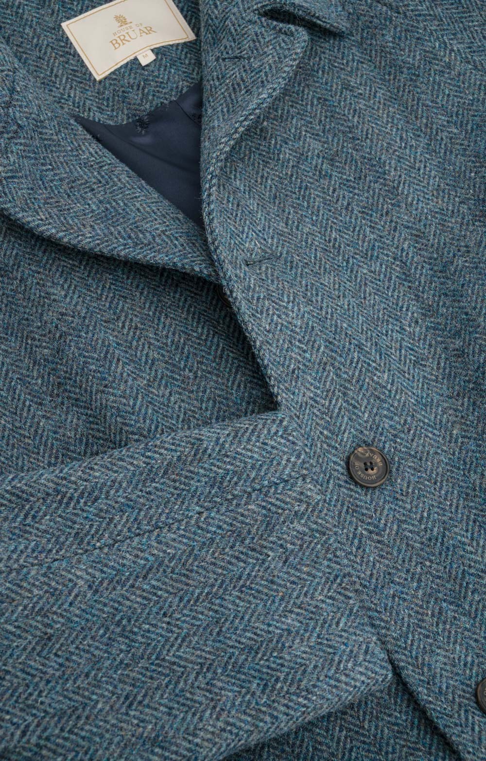 Mens Raglan Sleeve British Tweed Coat, Multi - House of Bruar
