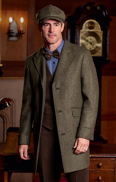 Men's Edwardian Tweed Overcoat