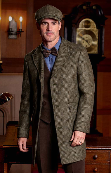 Men's Edwardian Tweed Overcoat