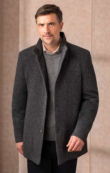 Men's Tweed Car Coat