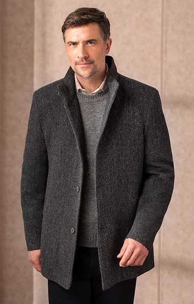 Men's Tweed Car Coat