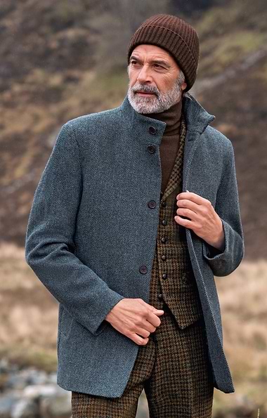 Men's Tweed Car Coat