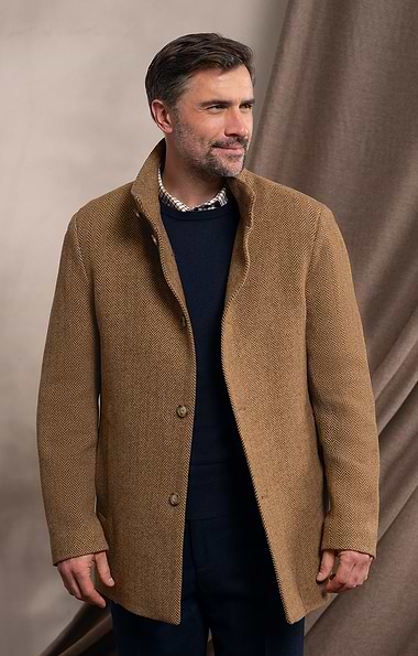 Men's Tweed Car Coat