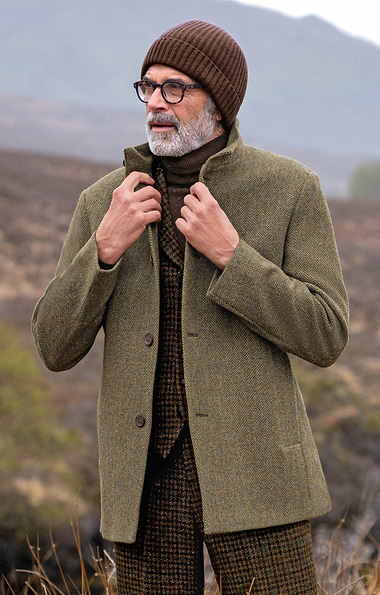 Men's Tweed Car Coat