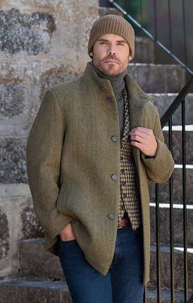 Men's Tweed Car Coat