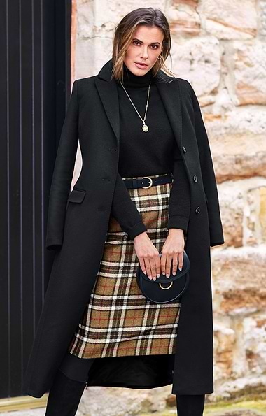 Ladies Wool & Cashmere Full Length Coat