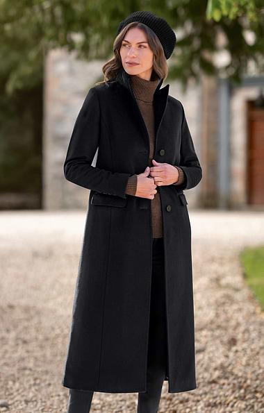 Ladies Wool & Cashmere Full Length Coat