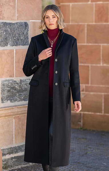 Ladies Wool & Cashmere Full Length Coat