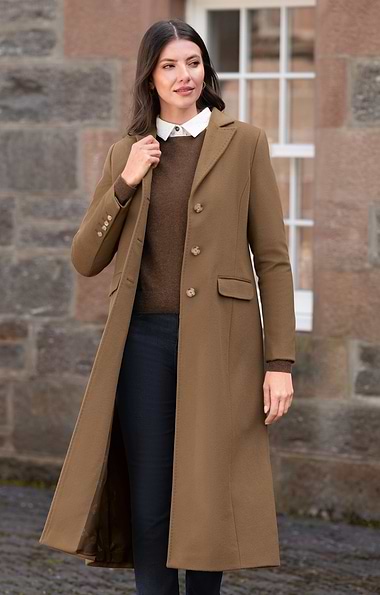 Ladies Wool & Cashmere Full Length Coat
