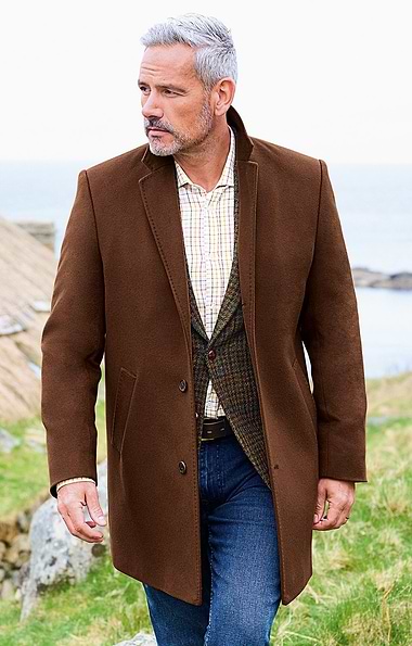 Men's Wool & Cashmere Paddock Coat
