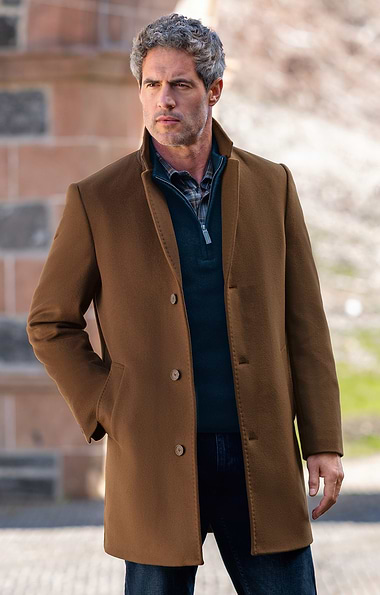 Men's Wool & Cashmere Paddock Coat