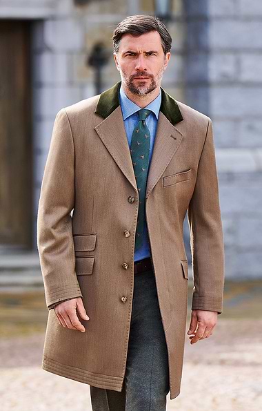 Men's Pure Wool Twill Paddock Coat