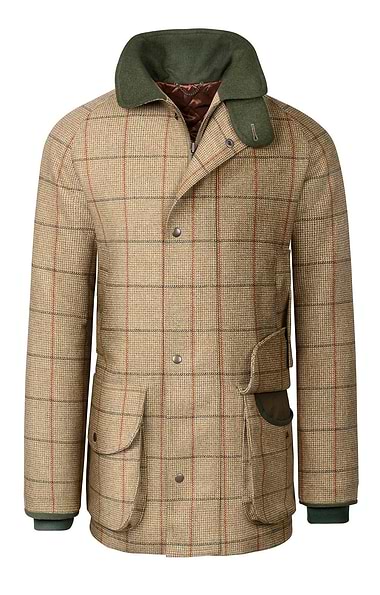 Men's Waterproof Scottish Saxony Tweed Sporting Coat