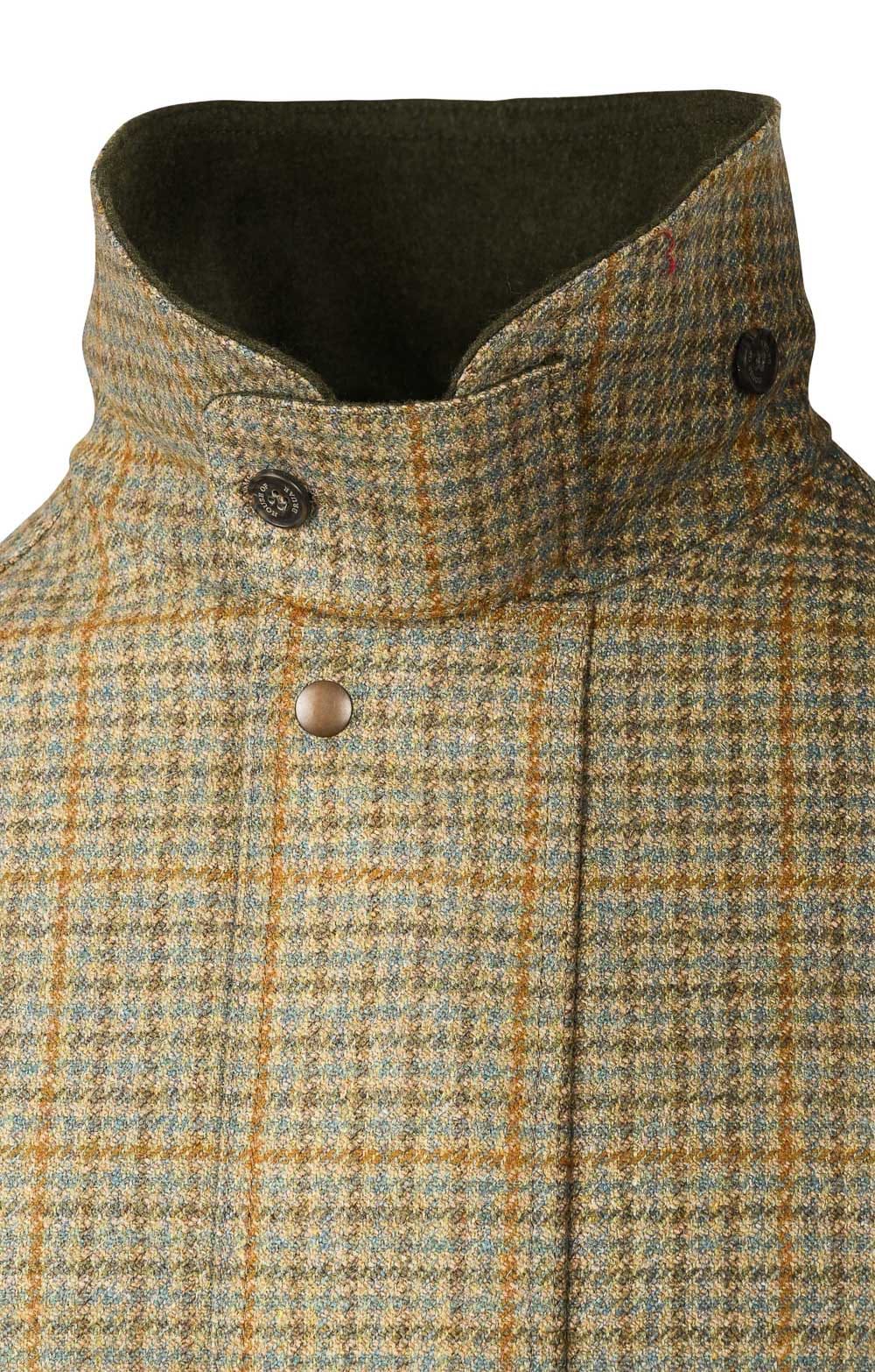 Men's Waterproof Scottish Saxony Tweed Sporting Coat, Green