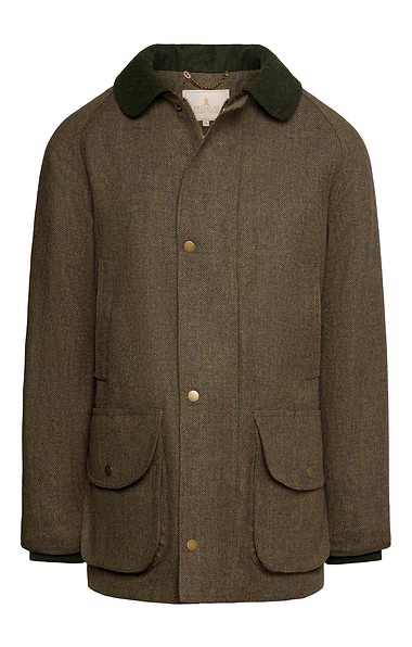 Men's Waterproof Scottish Saxony Tweed Sporting Coat