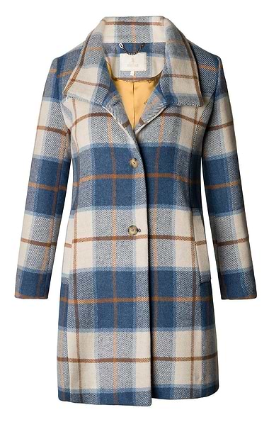 Ladies Wool Mix Funnel Coat