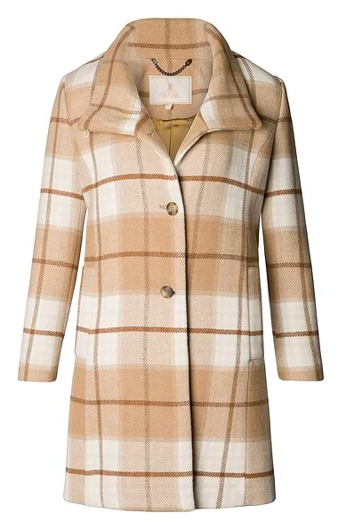 Ladies Wool Mix Funnel Coat