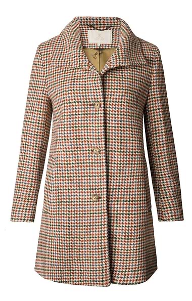 Ladies Herringbone Harris Tweed® Funnel Coat