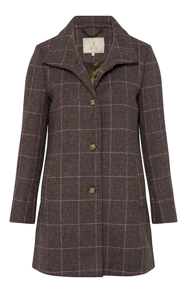 Ladies House of Bruar Harris Tweed® Funnel Coat