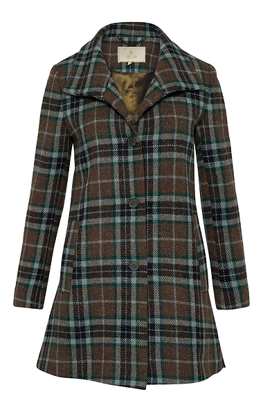 Ladies House of Bruar Harris Tweed® Funnel Coat