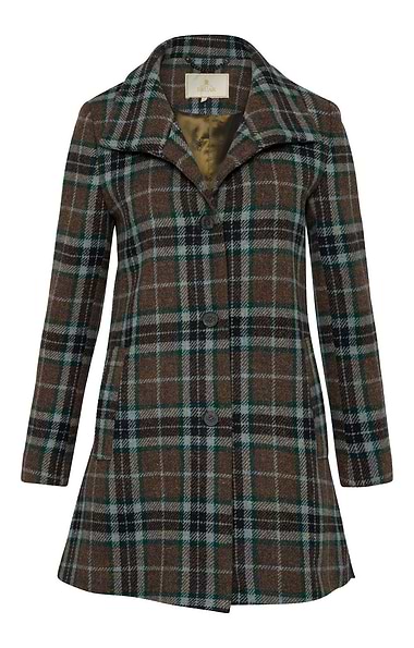 Ladies House of Bruar Harris Tweed® Funnel Coat