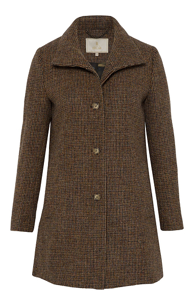 Ladies House of Bruar Harris Tweed® Funnel Coat